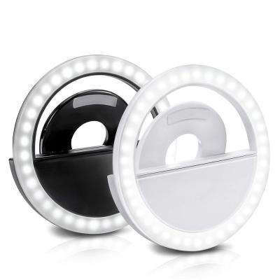 China Smartphone & iPhone 8 Portable Instant Bright 28 LED Ring Clip Light For Selfie Lamp Tablet PC Universal Cell Phone Lens 7 6 Plus Samsung for sale