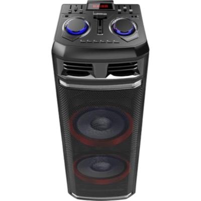 China Dual Wireless HS-TD1298 12 Inch Portable BT Trolley Speaker Party Speaker With USB Remote Function Led Lighting for sale