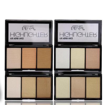 China DODOGIRL Waterproof High Dye Custom Your Own Brand Bronzer Highlight Foil Pressed Powder Makeup Highlight for sale