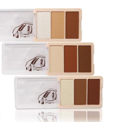 China DODOGIRL High Quality Waterproof Contour Palette Bronzer Highlight Cutout Private Label Frosted White Jars Lid Cutout for sale