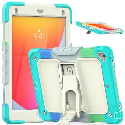 China Shockproof Kickstand Case For iPad 9.7 Rainbow Silicone Cover for sale