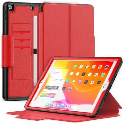 China Anti-fall Leather Document Card Holder Book Case For iPad 10.2 2021 Smart Case for sale