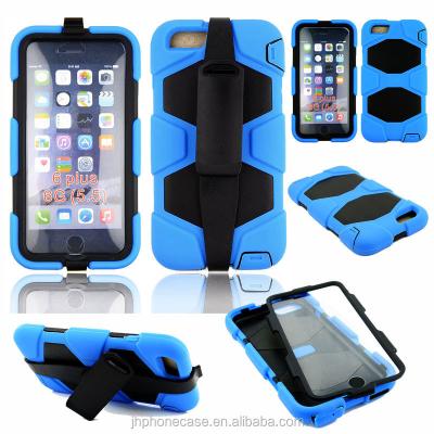 China Rotated Clip Silicone Case For iPhone 6 Plus Full Body Cell Phone Shatterproof Waterproof Case 360 ​​Clip Holder For Apple iPhone 6 Plus 5.5' Case Phone Accessory for sale