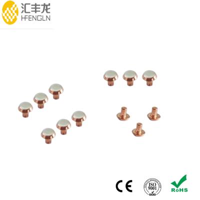 China Electrical Wear Resistance AgNi /AgCdO /AgSnO Bimetal /Trimetal Silver Contact Point For Switches And Relay for sale