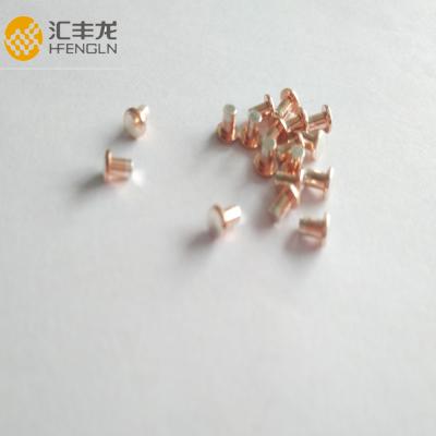 China Wear Resistance Silver Bimetal Copper Alloy Electrical Contact Rivets For Different Relay Switches for sale