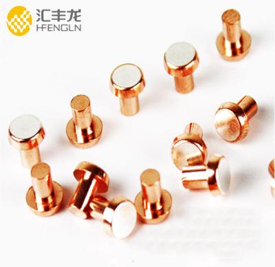 China Wear Resistance Contact Tip Electrical Contact Silver Brass Welding Contact for sale