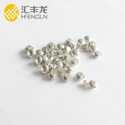 China Wear Resistance Pure Silver Electrical Contact Solid Rivet for sale