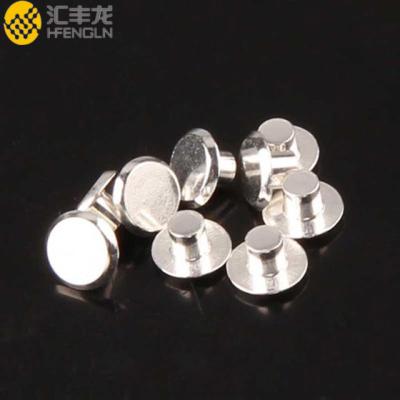 China Wear Resistance Solid Sterling Silver Electrical Contact For Wall Sliding Contacts for sale