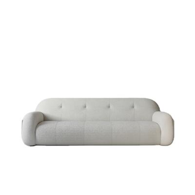 China New Arrival Modern Simple Italian Design Adjustable Three-Seat (Height) White Sofa for sale