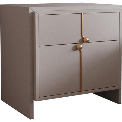 China Simple modern hot sales and modern multi-functional beige bedside cabinet for sale