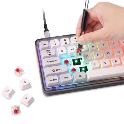 China white mechanical cnc keyboard phone diy mechanical keyboard case white mechanical case 60 with switches plate keyboard case tkl 87 for sale