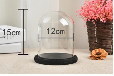 China dust proof glass doll dome with base for sale