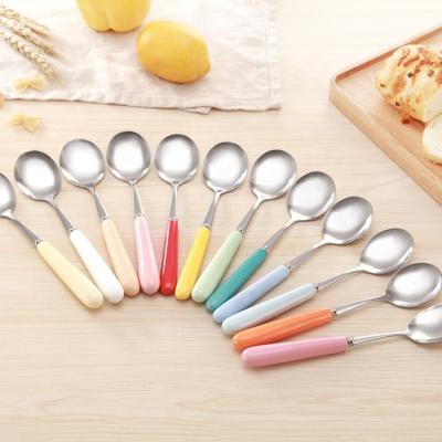 China Multicolor Coffee Stocked Spoon Stainless Steel Spoons Custom Logo Tea Spoon Spoon for sale