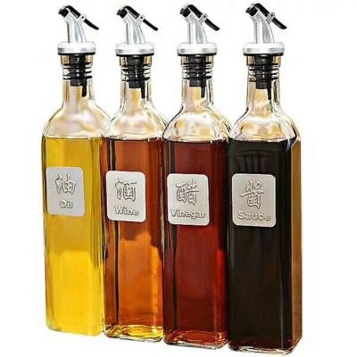 China 500ml Cooking Oil Vinegar Olive Oil Glass Bottle With Special Spout for sale