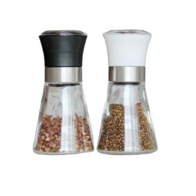 China Sustainable Salt And Empty Salt Pepper Shakers Premium Glass Pepper Grinders for sale