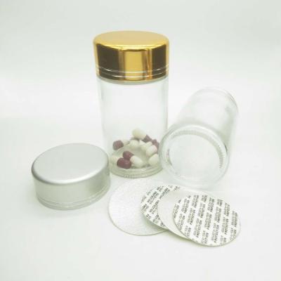 China 150ml Pill Clear Capsule Glass Bottle With Screw Cap for sale