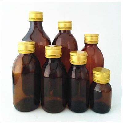 China Hot Sale Empty Amber Glass Medicine Oral Liquid Bottles For Medical Liquid Syrup Package for sale