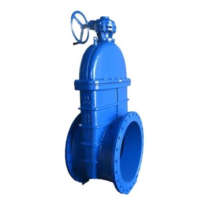 China Large Size Resilient Water Gate Valve With Gear Box Operator for sale