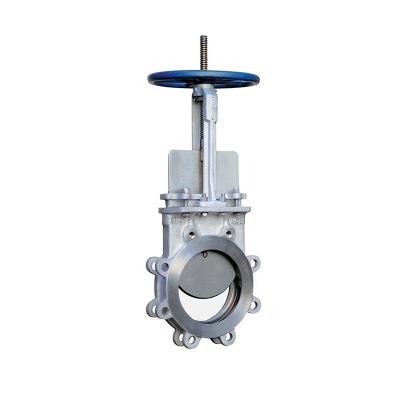 China Mine Cast Steel API WCB PN10 Manual Sustained NBR Sealing Knife Blade Gate Valve With Price List for sale