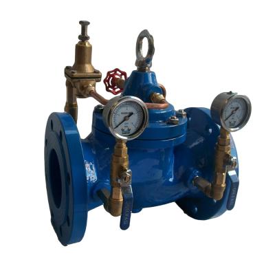 China Water 3 Inch 200X PRV Ductile Iron Pressure Reducing Valve For Water With Pressure Gauge for sale