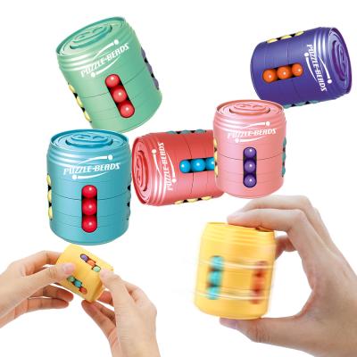 China Qilong Magic Can Stir Adult Rotating Top Children Decompression Bean Rotating Fidget Magic Toy For Autism 5*5*6.1cm for sale