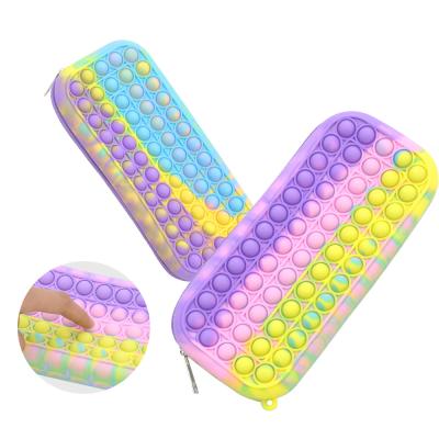 China Silicone Qilong Restless Person Juguete Snap Bubble Pen Bag Toys Set Silicone Baby Antistress Restless Restless Person Sensory Toy for sale