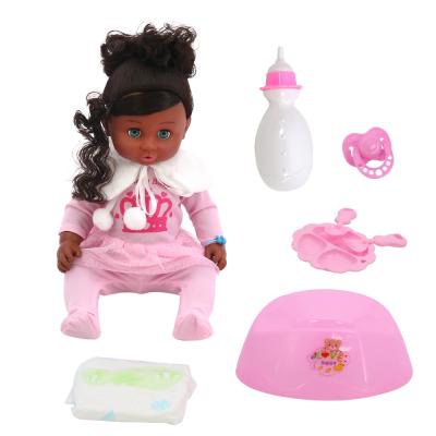 China 18 Inch African Qilong Doll African American Black Baby Dolls Toys Educational Black Barbi Dolls With Afro Hair For Kids for sale