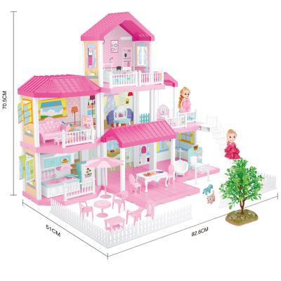 China 2021 DIY TOY beauty doll sweet girl with house toy dream house gift for sale DIY miniature dollhouse for sale