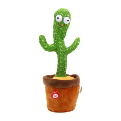 China Custom Cute Funny Qilong Music Saxophones Dangle Electric Plant Toy Dancing Cactus Plush Toys 11.5*11.5*31CM for sale