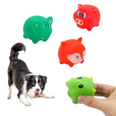 China Squeaky Sustainable Squeaky Dog Pet Activity Ball Qilong Squeeze Dog Viable Toys New Chew Toys Pack Interactive Para de juguetes perros for sale