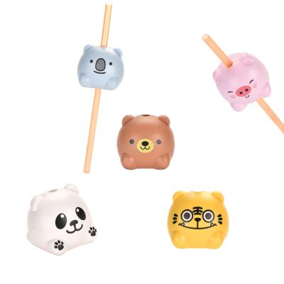 China Cartoon Fun Qilong Plastic Animal Straws Viable Animal Straws Plastic Drinking Straws For Kids for sale