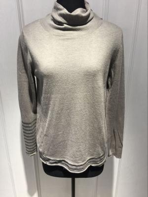 China Soft Grey Sweater Womens , Pullover Turtleneck Sweater For Spring for sale