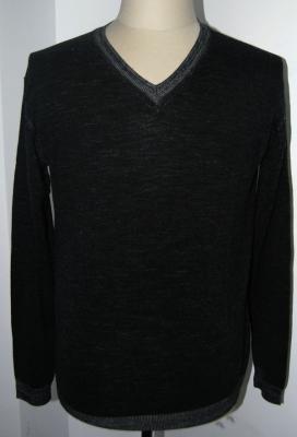 China 100% Cashmere Black Men Knit Sweater For Spring / Autumn BGAX16025 for sale