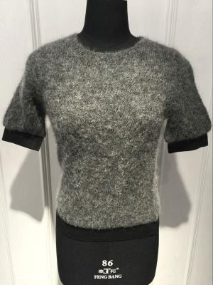 China Modieuze Dame Mohair Sweater Short Sleeve BGAX16114 Tegen het krimpen Te koop