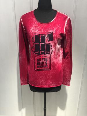 China Van de Sweater Antipilling van de zachtheids Rode Bloemendruk Beschikbare OEM/ODM Te koop