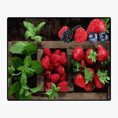 China 100% Handmade Painting Boy GX37318-40*50 Oil Paintings By Number Raspberries, Blueberries, Fruit Customizable Wholesale for sale