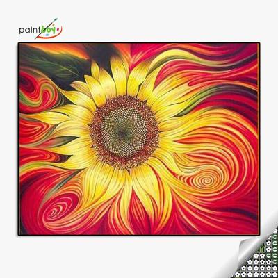 China Paintboy 40*50 DIY Impressionist Beautiful Sunflower Frameless Round Or Square Frameless Full Drill Diamond Painting Kits Home Decoration for sale