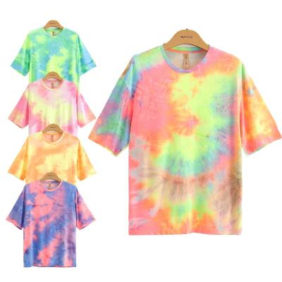 China JL-10182 Fashion Men's Tie Dye T-shirt Tie Hip Hop T-shirt QUICK DRY Tees For Men's 100% Cotton Loungewear for sale