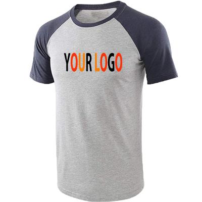 China Viable OEM Customized Wholesale Printing Plain Raglan Sports Short Sleeve 100% Cotton Mens T-Shirt for sale