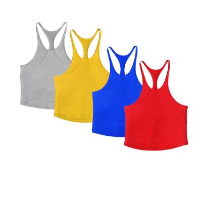 China HS Manufacturer Breathable Custom Tank Tops Mens Black Sleeveless Gym Travel Vest Tank Top With Drop Sleeve Opening for sale