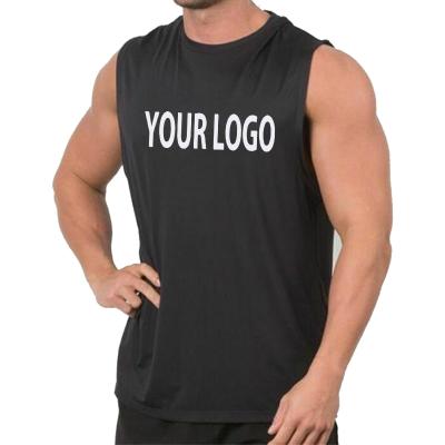 China Screen printing anti-pilling men's sleeveless tank top single gym men's bodybuilding sports loose shirts for sale