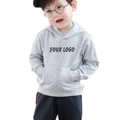 China 100% cotton custom baby boy anti-pilling logo hoodie printed plain soft white girls kids hoodies for child for sale