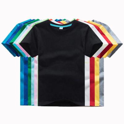 China 2020 Summer Cotton Breathable High Quality Plain White Kids T-shirt 100% Black T-shirt For Kids for sale