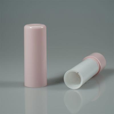 China Pink 4.8ml empty lip balm mini tube/stick lip balm deodorant container white handmade plastic memory tube for sale