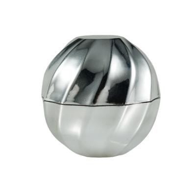 China 7ml Cosmetic Silver Empty Ball Shape Recycled Lip Balm Container Mini Plastic Lip Balm Tube for sale