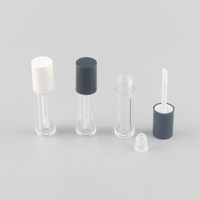 China Free Space 1.2ML Empty Mini Lip Gloss Tube Lip Balm Cosmetic Containers With Black Lid For Lipstick Samples for sale