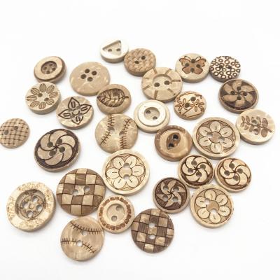 China Environmental Multi Style Coconut Dry Cleaning Buttons for sale