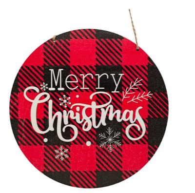 China Chirstmas Decor 2021 New Design Merry Christmas UV Printing Wooden Wall Signs Christmas Decorations for sale