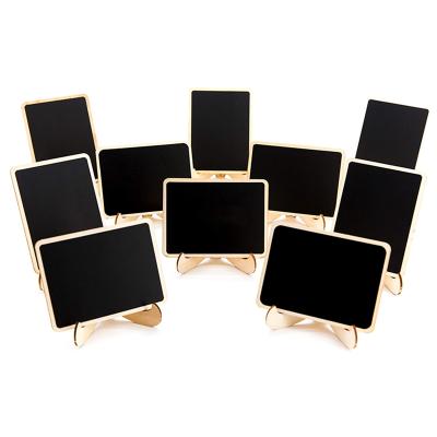 China Equipped with a pair of Mini Chalkboards Signs Stand 10 Pack with Easel Stand, Small Rectangle Chalkboards Chalkboard for sale