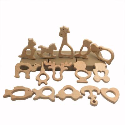 China Europe Nordic Style Wooden Toys Beech Wood Teether For Baby for sale